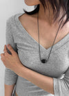 Shandel Bold Pendant Drop Necklace