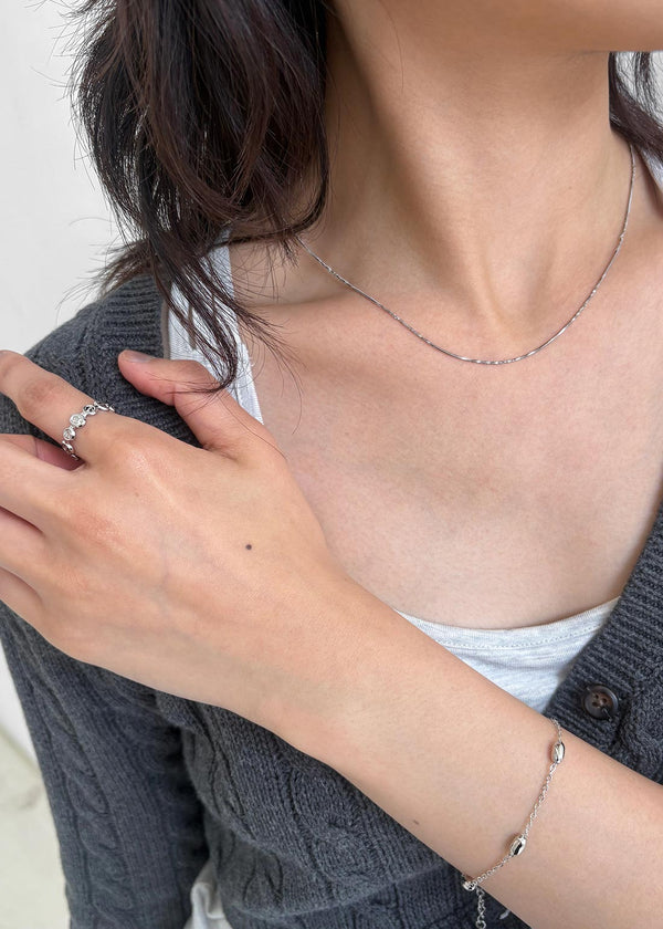 Roshan Silver Snake Chain Necklace