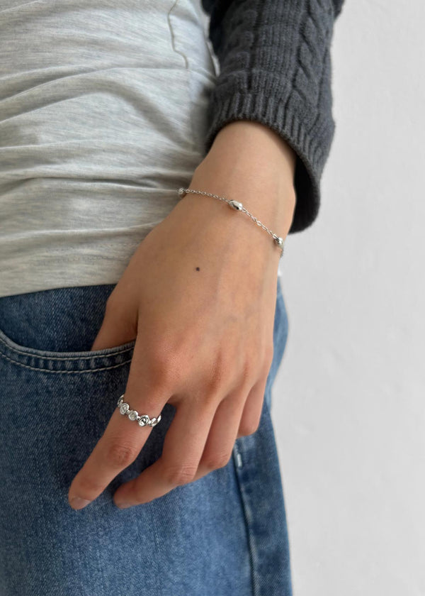 Socially Circle Silver Open Ring