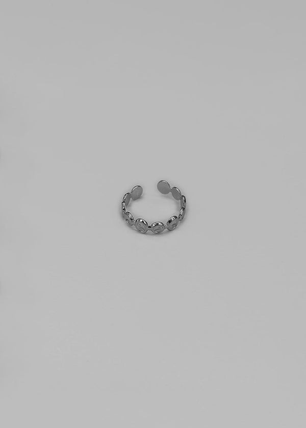 Socially Circle Silver Open Ring