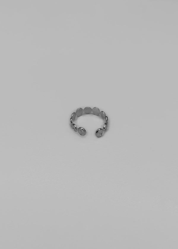 Socially Circle Silver Open Ring