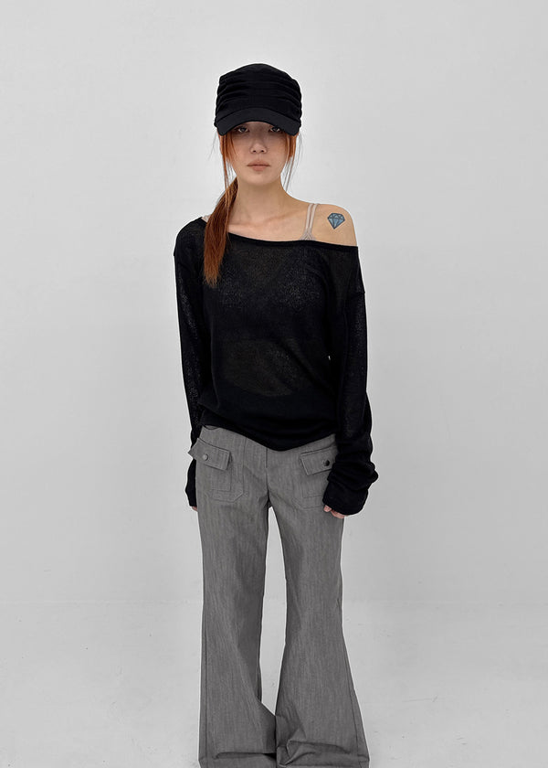 [MADE] Monev Linen Knit Long-Sleeve Tee