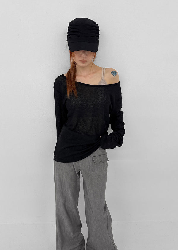 [MADE] Monev Linen Knit Long-Sleeve Tee