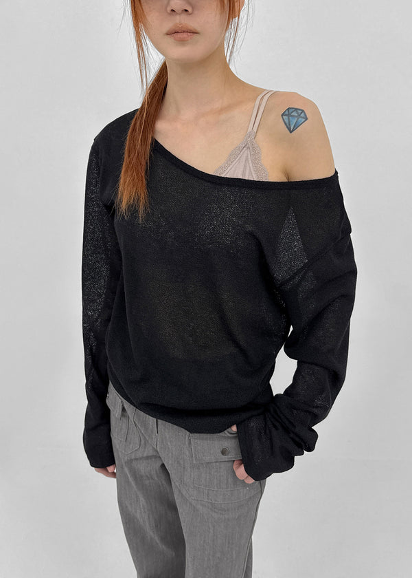 [MADE] Monev Linen Knit Long-Sleeve Tee