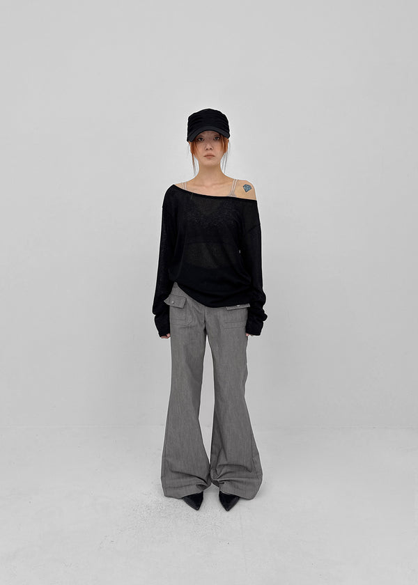 [MADE] Monev Linen Knit Long-Sleeve Tee