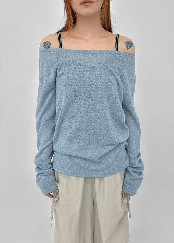 [MADE] Monev Linen Knit Long-Sleeve Tee