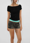[B-BASIC] Standard Slim Off-Shoulder Short-Sleeve T-Shirt (2 SIZE)
