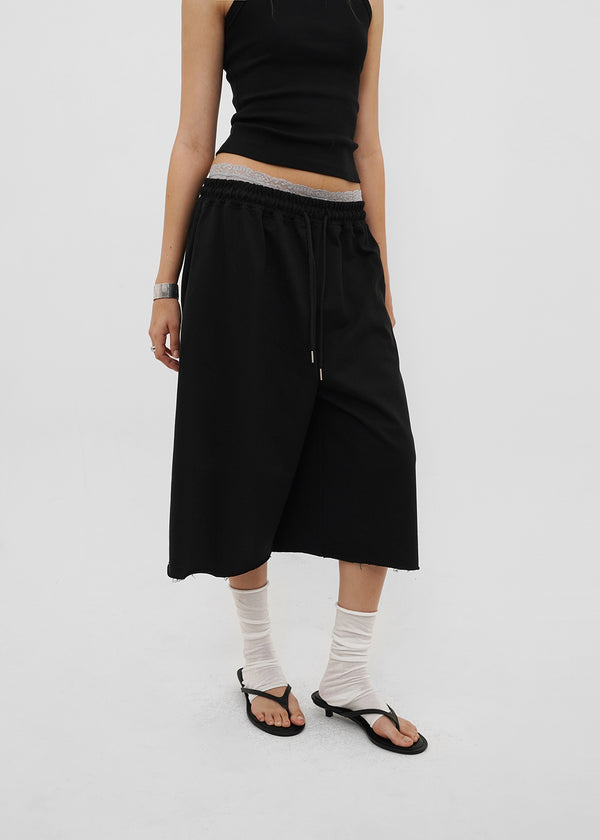 [B-BASIC] Mid-Sweat Cut-Out Bermuda Pants