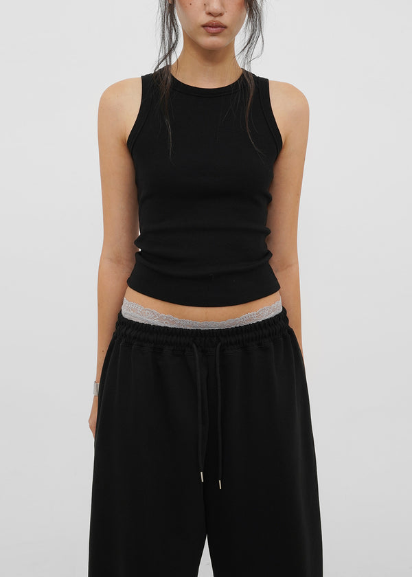 [B-BASIC] Basic Ribbed Round Mango Sleeveless Top (2SIZE)
