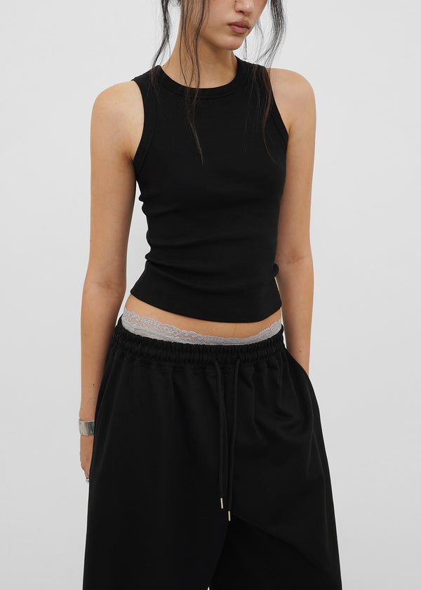 [B-BASIC] Basic Ribbed Round Mango Sleeveless Top (2SIZE)