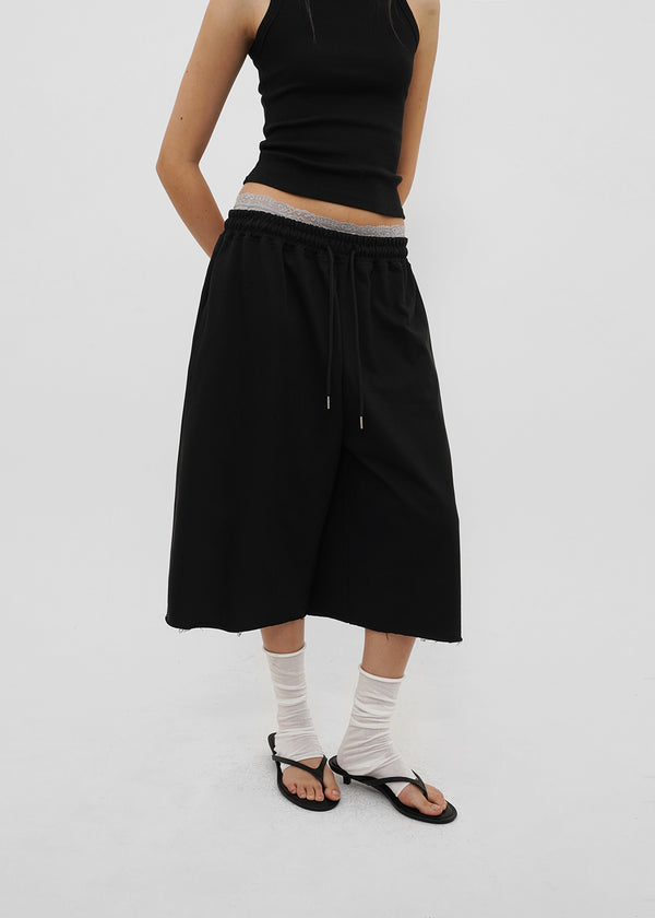 [B-BASIC] Mid-Sweat Cut-Out Bermuda Pants