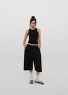 [B-BASIC] Basic Ribbed Round Mango Sleeveless Top (2SIZE)