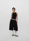 [B-BASIC] Mid-Sweat Cut-Out Bermuda Pants