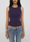 [B-BASIC] Basic Ribbed Round Mango Sleeveless Top (2SIZE)