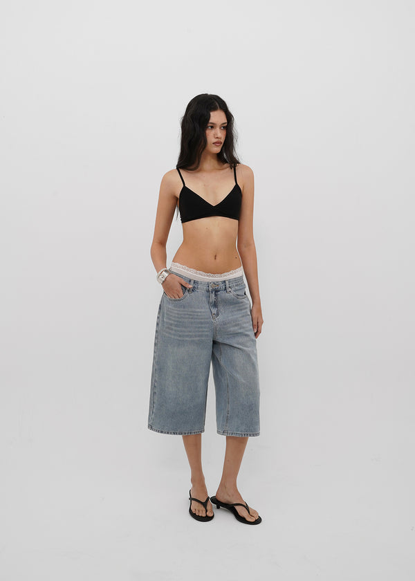 [B-DENIM] SUMMER WASHED BERMUDA JEANS 055