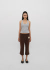 [B-BASIC] Ribbed Halter Sleeveless Top (Built-in Cap)