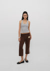 [B-BASIC] Ribbed Halter Sleeveless Top (Built-in Cap)