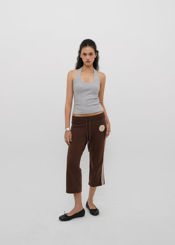 [B-BASIC] Ribbed Halter Sleeveless Top (Built-in Cap)