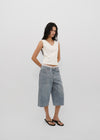 [B-DENIM] SUMMER WASHED BERMUDA JEANS 055