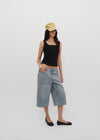[B-DENIM] SUMMER WASHED BERMUDA JEANS 055