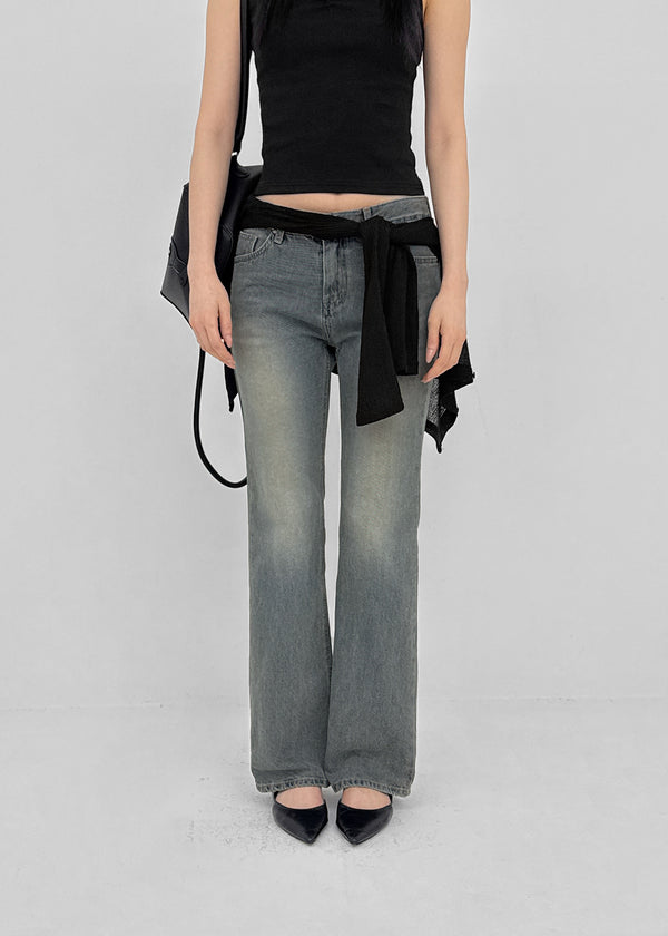 [MADE] Miel Low Slim Bootcut Denim Pants