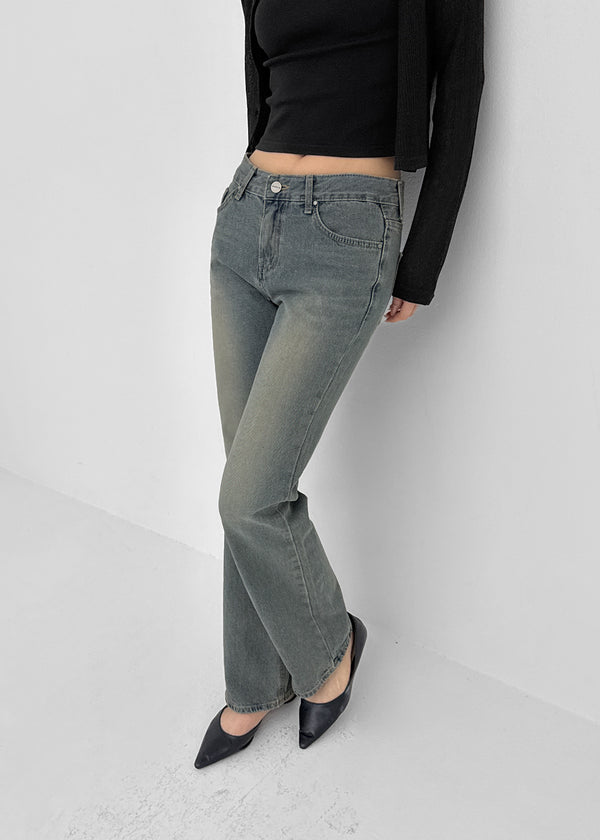 [MADE] Miel Low Slim Bootcut Denim Pants