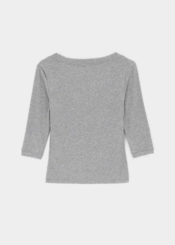 [MADE] Plum V-neck 3/4 Sleeve Tee