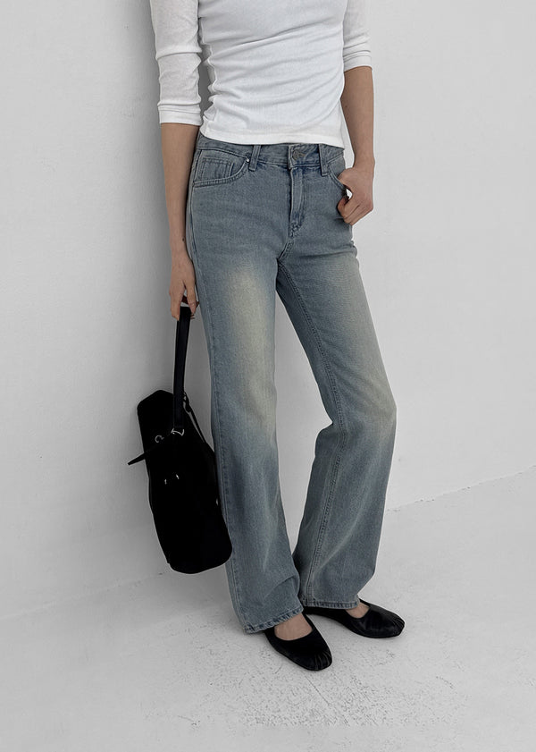 [MADE] Miel Low Slim Bootcut Denim Pants