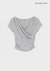 [MADE] Cujes Wrap Cap Sleeve Short Sleeve Top (Set Available)