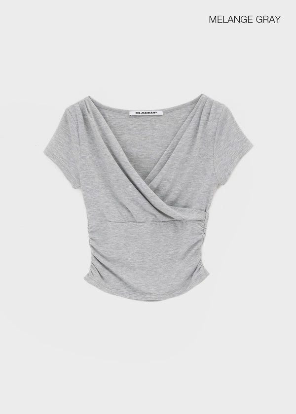 [MADE] Cujes Wrap Cap Sleeve Short Sleeve Top (Set Available)
