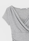 [MADE] Cujes Wrap Cap Sleeve Short Sleeve Top (Set Available)
