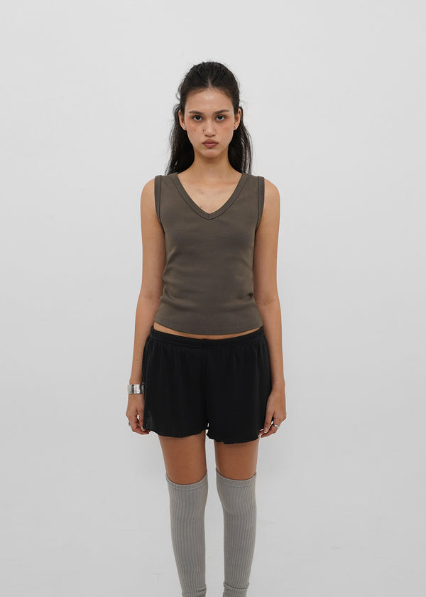 [B-BASIC] Tension Standard V-Neck Sleeveless Top (2 SIZE)