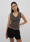 [B-BASIC] Tension Standard V-Neck Sleeveless Top (2 SIZE)
