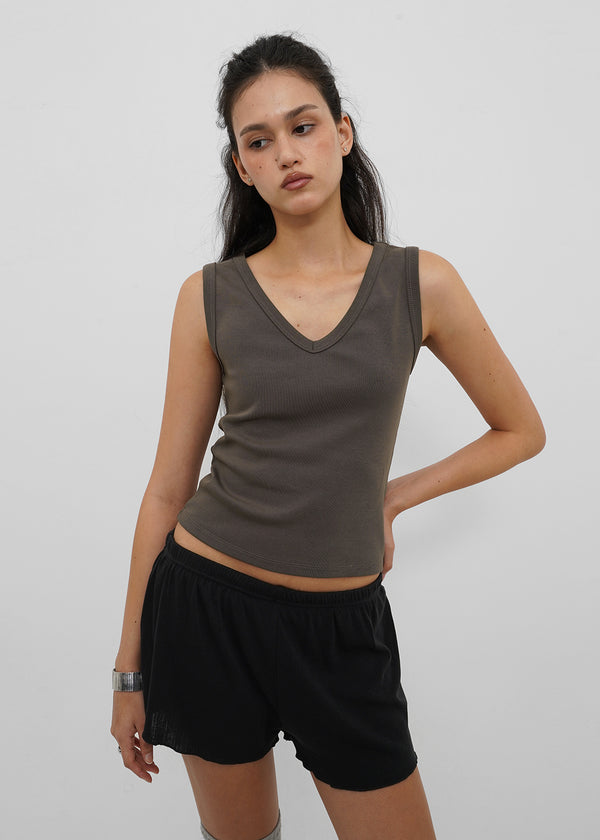 [B-BASIC] Tension Standard V-Neck Sleeveless Top (2 SIZE)