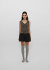 [B-BASIC] Tension Standard V-Neck Sleeveless Top (2 SIZE)