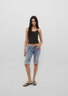 [B-BASIC] Tension Cotton Strap Halter Sleeveless Top (2 SIZE)
