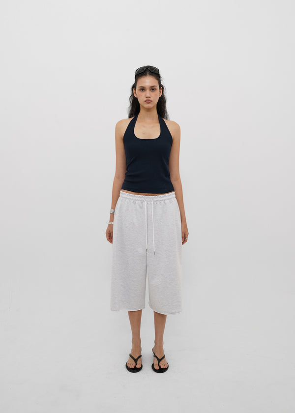 [B-BASIC] Mid-Sweat Cut-Out Bermuda Pants