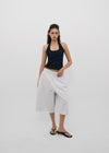 [B-BASIC] Ribbed Halter Sleeveless Top (Built-in Cap)
