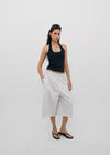 [B-BASIC] Ribbed Halter Sleeveless Top (Built-in Cap)