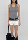 Thurid Striped Halter Top