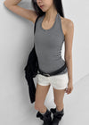 Thurid Striped Halter Top