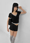Doron Low-waist Cotton Shorts