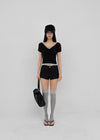 [MADE] Cujes Wrap Cap Sleeve Short Sleeve Top (Set Available)