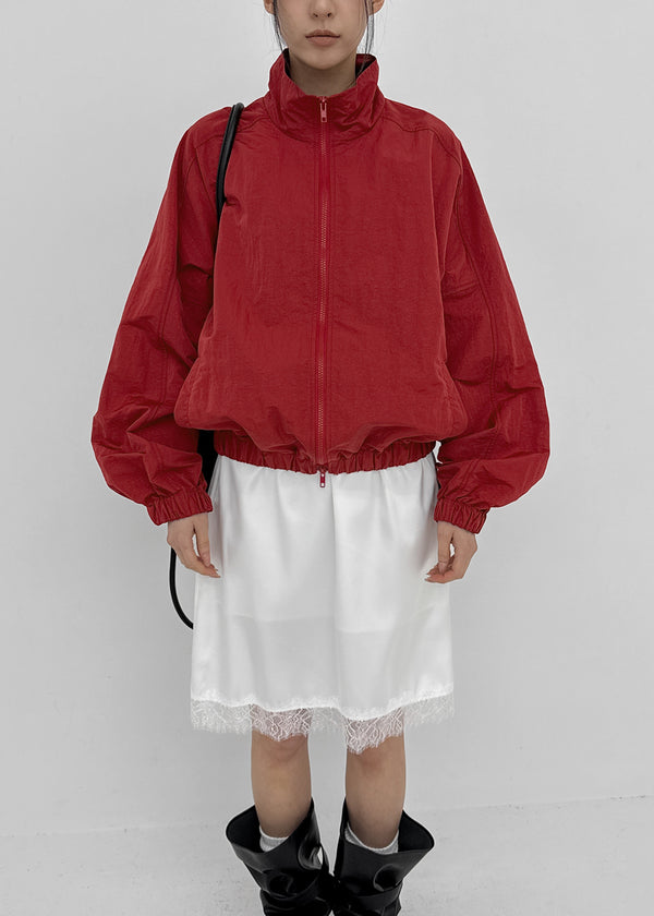 Zicron High-neck Nylon Windbreaker Jumper