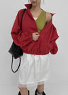 Zicron High-neck Nylon Windbreaker Jumper