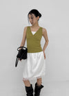 Curryner Satin Lace Midi Skirt