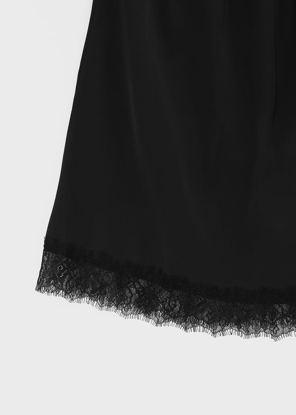 Curryner Satin Lace Midi Skirt