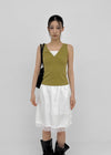 Forete V-neck Wrap Sleeveless Top