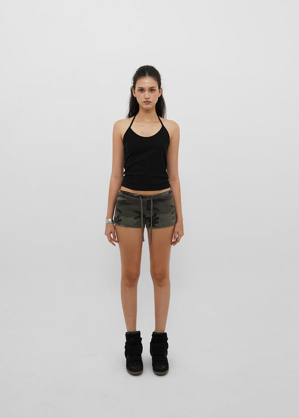 [B-BASIC] Tension Cotton Strap Halter Sleeveless Top (2 SIZE)