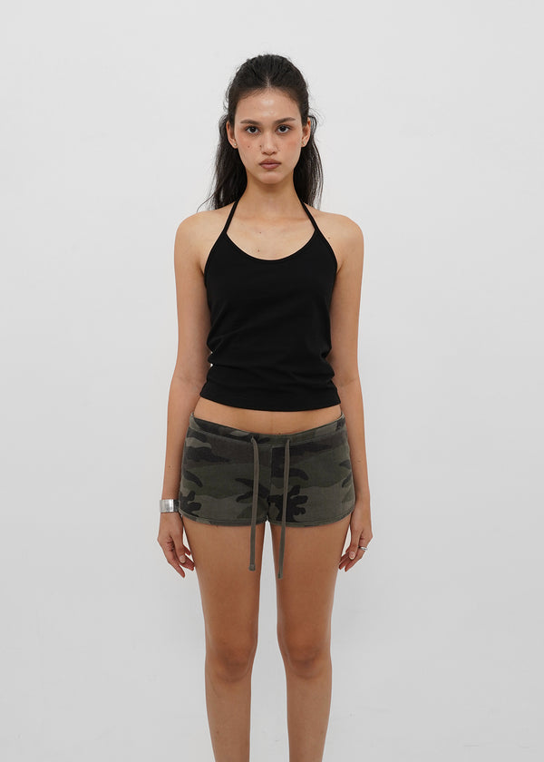 [B-BASIC] Tension Cotton Strap Halter Sleeveless Top (2 SIZE)